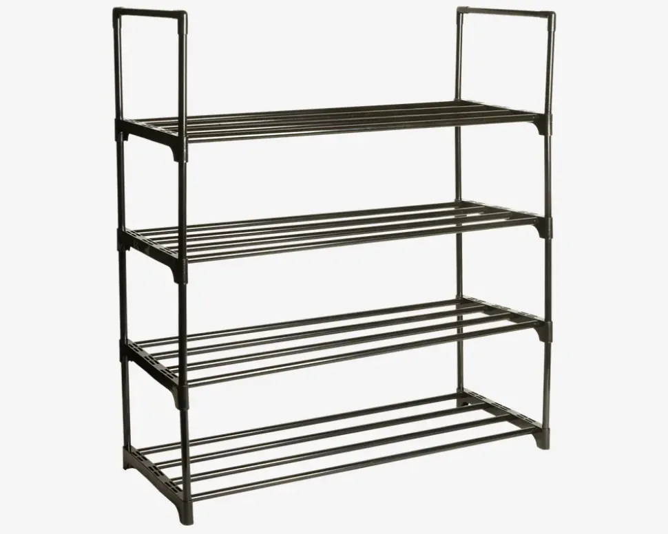 Skostativ Med 4 Hylder Sort