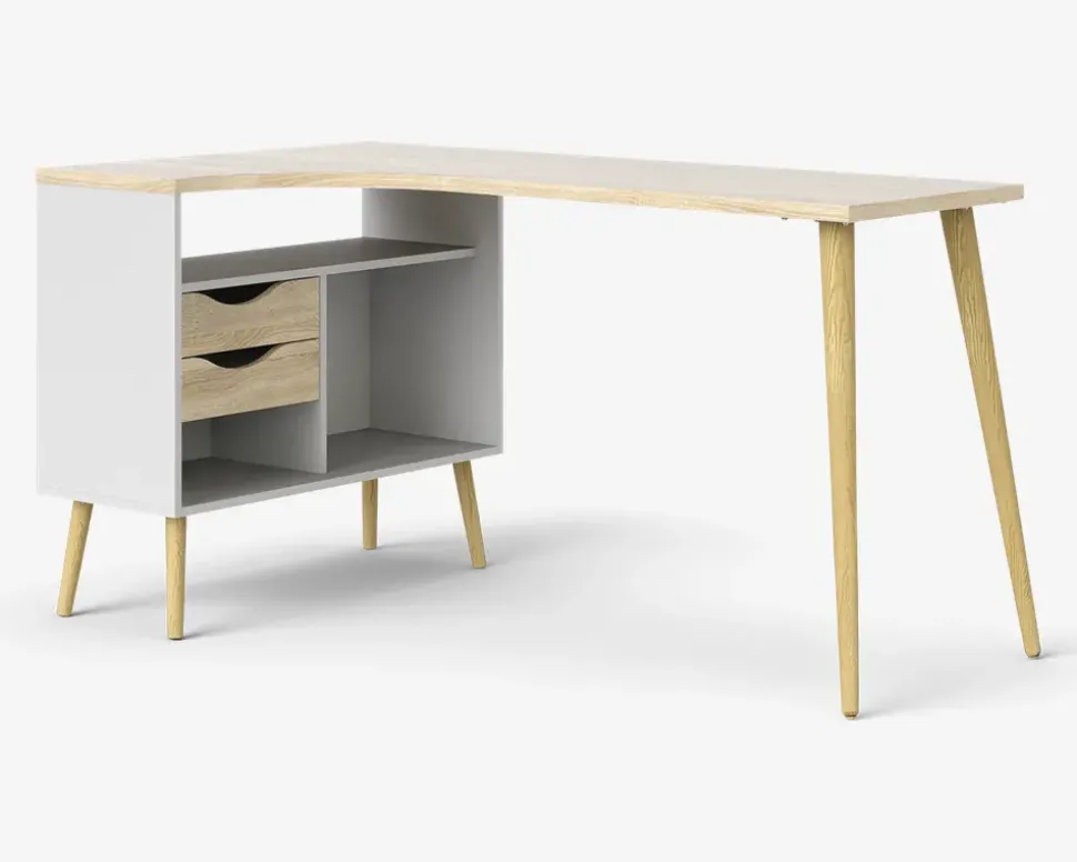 Skrivebord Delta Hvid/Eg