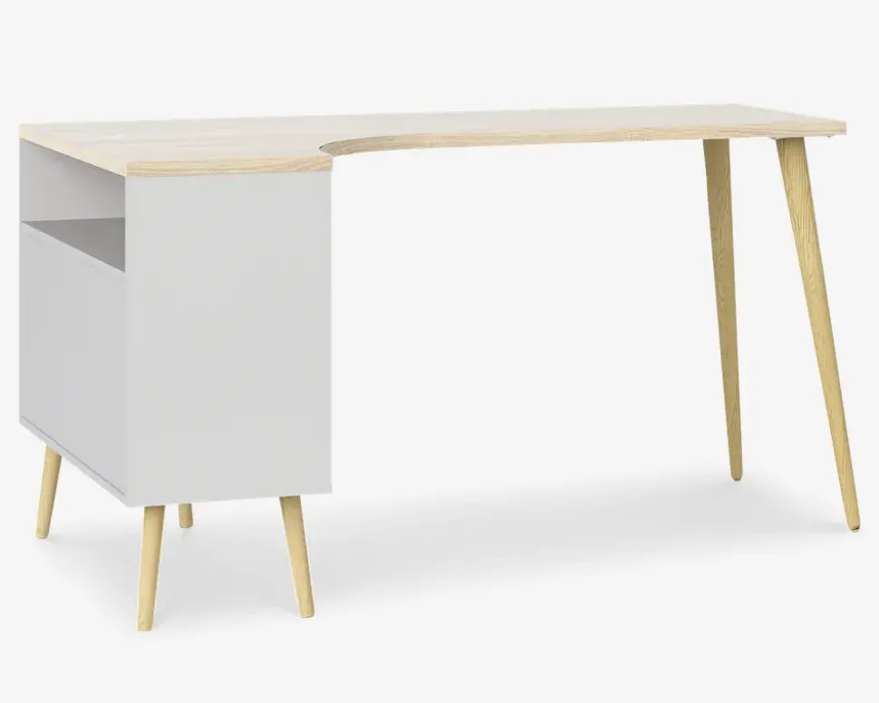 Skrivebord Delta Hvid/Eg