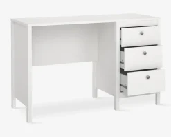 Skrivebord Madrid hvid kunstfiner