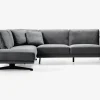 Sofa m. åben afslutning grå venstrevendt
