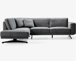 Sofa m. åben afslutning grå venstrevendt