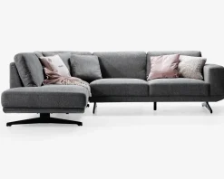 Sofa m. åben afslutning grå venstrevendt