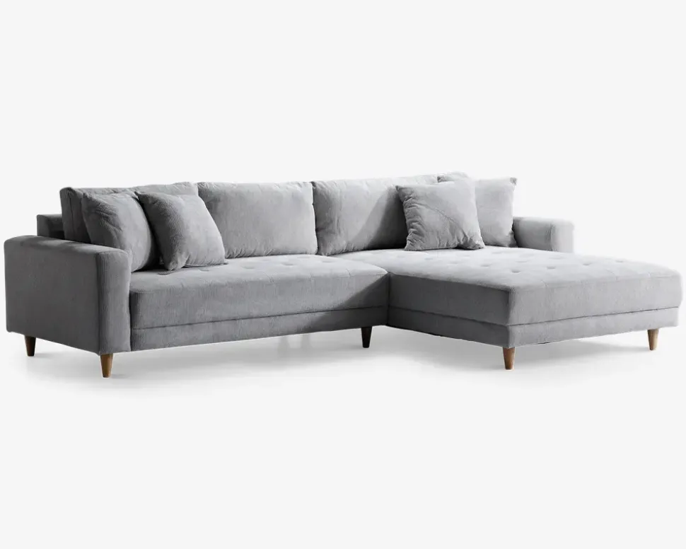 Sofa med XL chaiselong beige