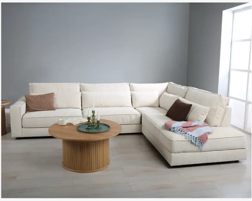 Sofa m/Open End Højre Beige