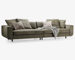 Sofa 4 Pers. Motive grøn fløjl