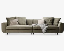 Sofa 4 Pers. Motive grøn fløjl