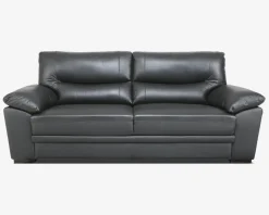 Sofa 3 Pers. Sort Læder