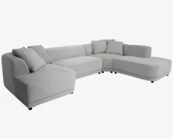 Sofa U-Shape Højre Lys Grå