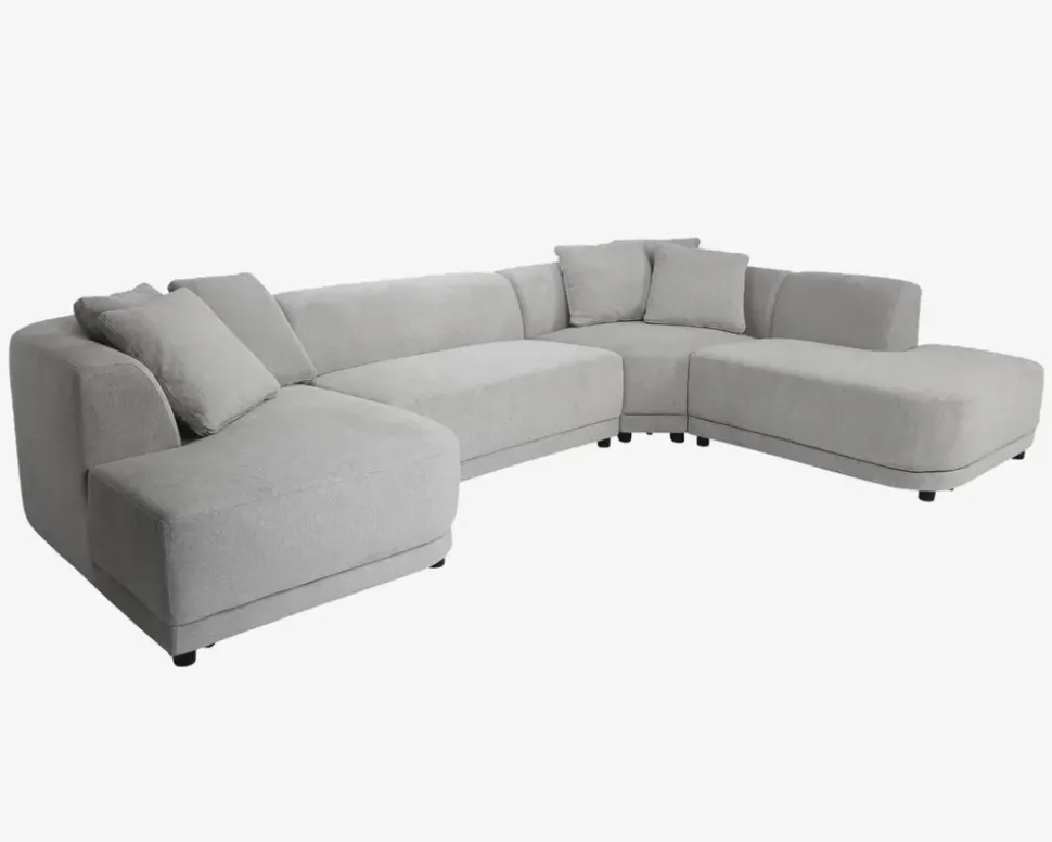 Sofa U-Shape Højre Lys Grå