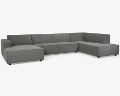 Sofa U-shape Højrevendt Grå