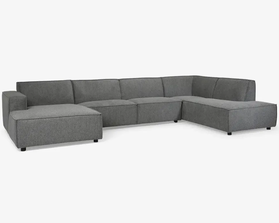 Sofa U-shape Højrevendt Grå