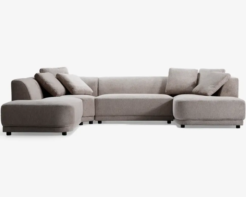 Sofa U-shape Taupe venstrevendt