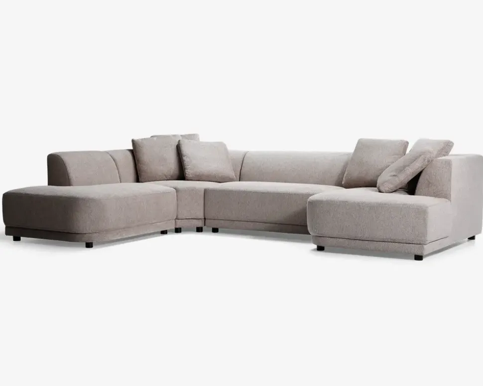 Sofa U-shape Taupe venstrevendt