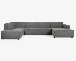 Sofa U-shape Venstrevendt Grå