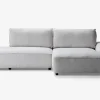 Sovesofa med open end og chaiselong højre