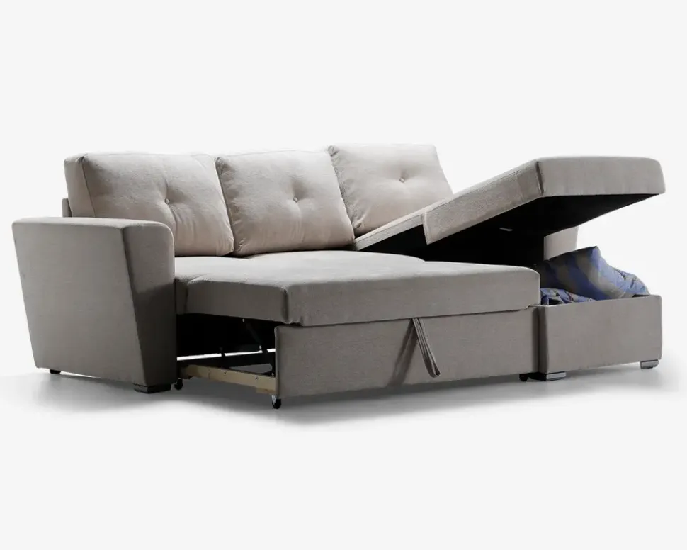 Sovesofa m/posefjedre beige