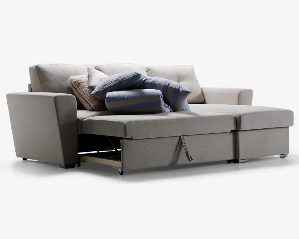 Sovesofa m/posefjedre beige