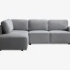 Sovesofa open end venstre grå/beige