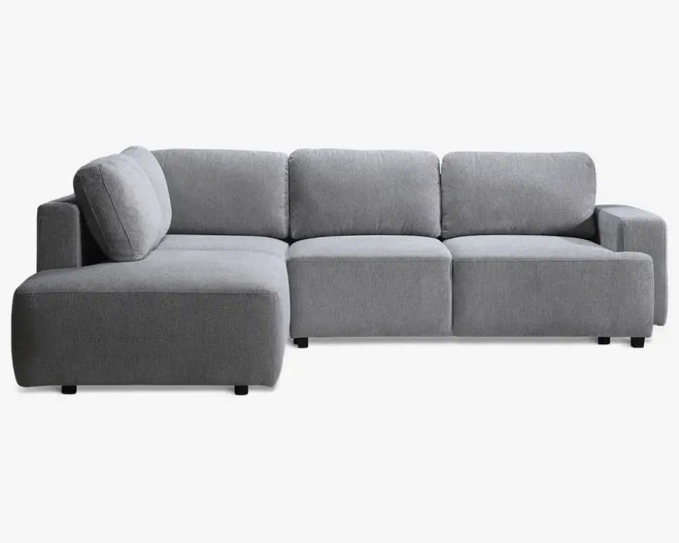 Sovesofa open end venstre grå/beige