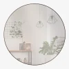 Spejl Cirkel Sort Ø.80 cm