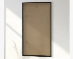 Spejl slim sort træ 40x80 cm