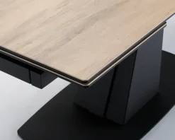 Spisebord i glas/keramik med udtræk
