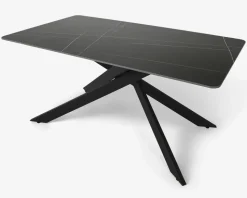 Spisebord i sort keramik B. 90 x L. 160 cm