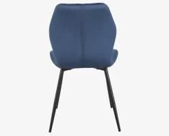 Spisebordsstol i blå velour