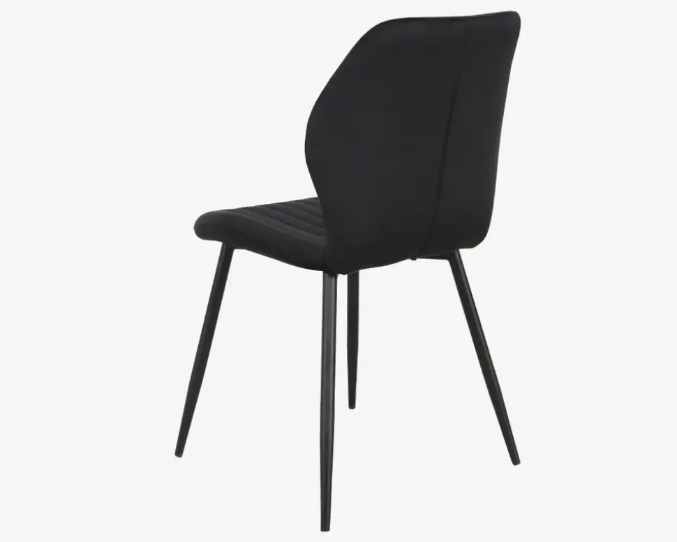 Spisebordsstol i sort velour