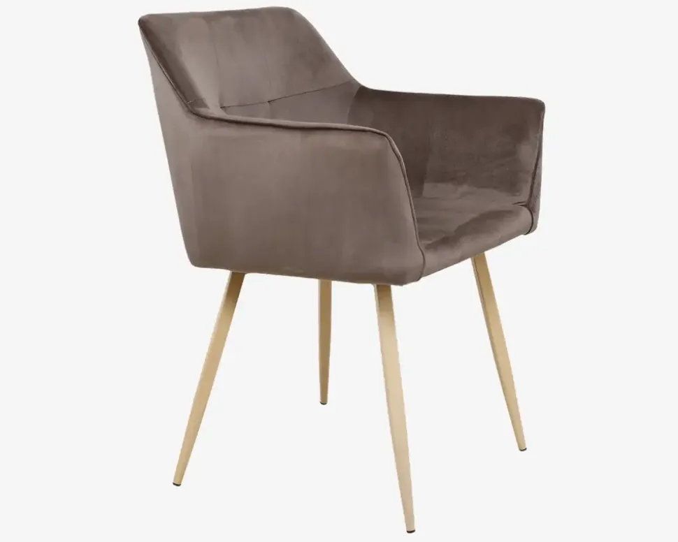 Spisebordsstol med armlæn i beige