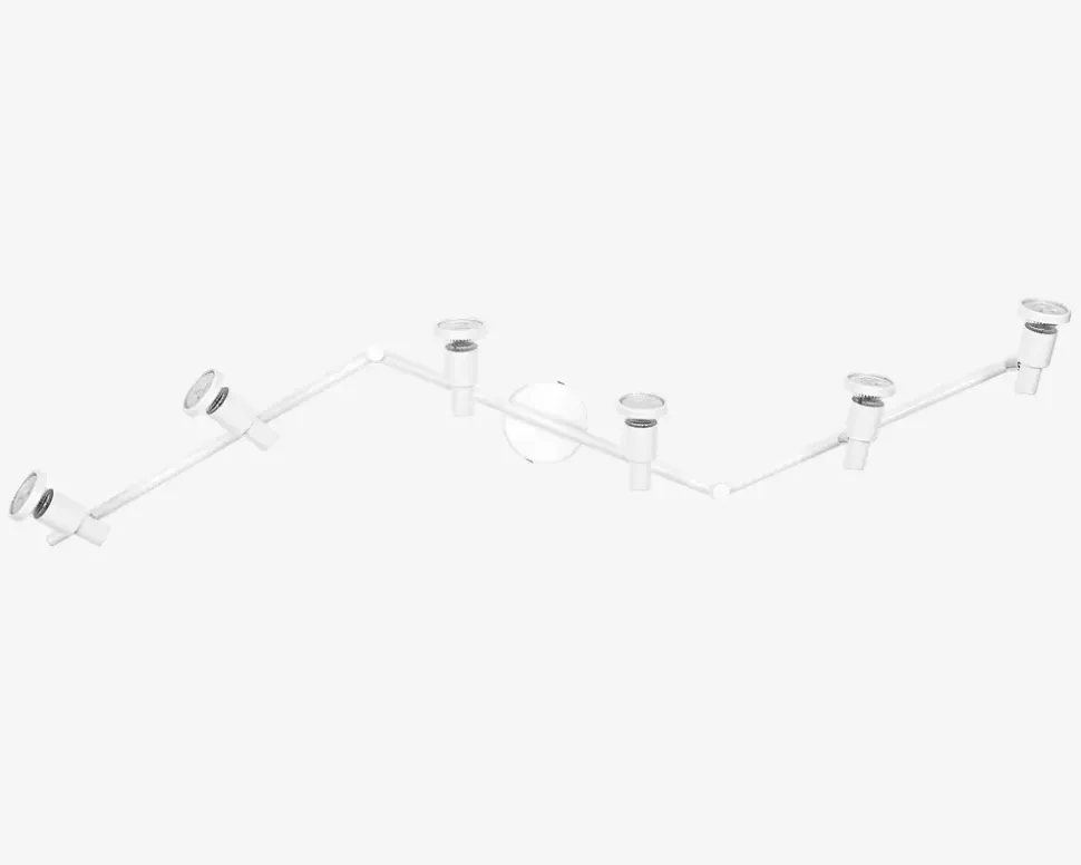 Spot 6xGU10 hvid L.119,8 cm