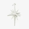 Stjerner M. Glitter Hvid H.14cm