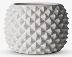 Urtepotteskjuler Ananas hvid H.16xØ.22 cm