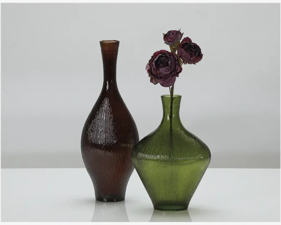 Vase grøn H. 27 cm