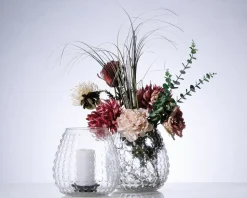 Vase klar boble glas 20x25 cm