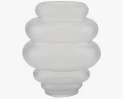 Vase M/Ringe Hvid H.25cm