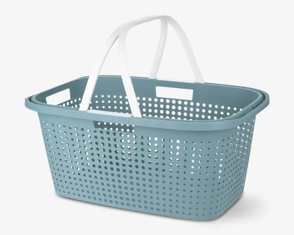 Vasketøjskurv med hank - 60L ass.