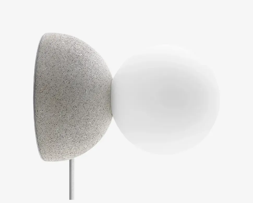 Væg/Bordlampe Moon Hvid Ø.10 cm