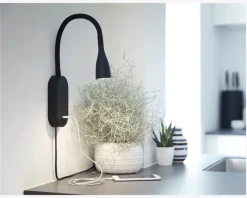 Væglampe Eye USB LED Sort