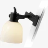 Væglampe Glow sort/opal klemme Ø.15 cm