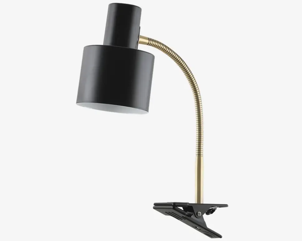 Væglampe Vogue sort klemme H.38 cm