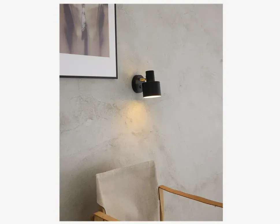 Væglampe Vouge sort H.16 cm