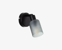 Vægspot Loralie Sort/Røgfarvet L.16 cm