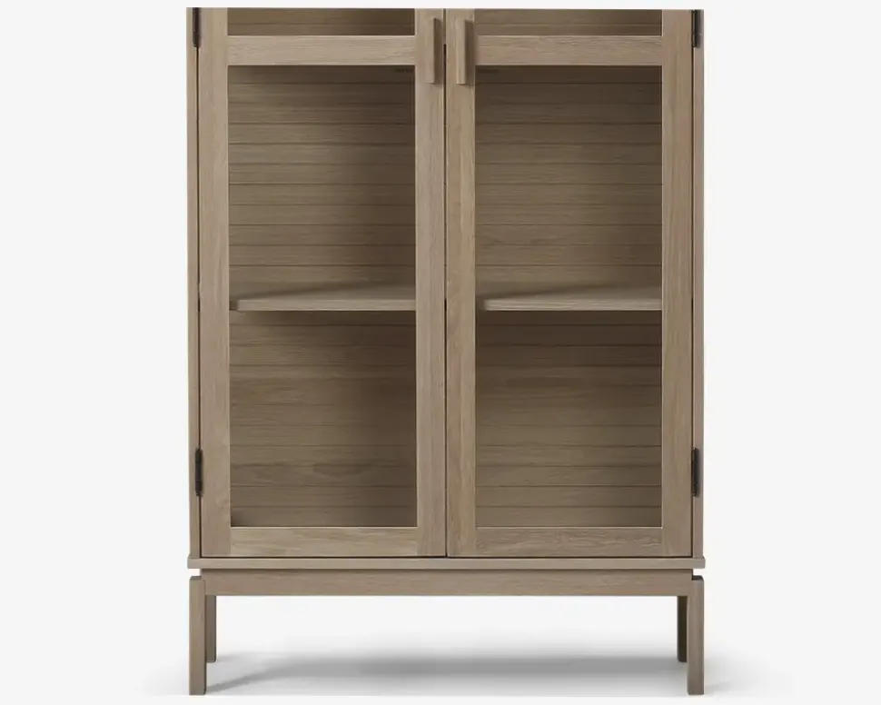 Vitrine Linley i hvid olieret egefiner