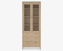 Vitrine Madrid eg med 3 skuffer