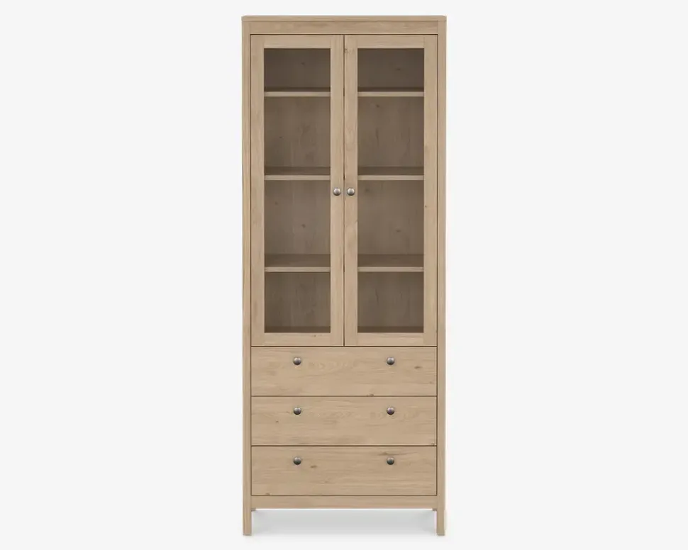 Vitrine Madrid eg med 3 skuffer