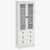 Vitrine Madrid hvid med 3 skuffer