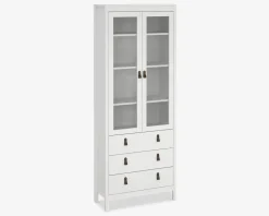 Vitrine Madrid hvid med 3 skuffer